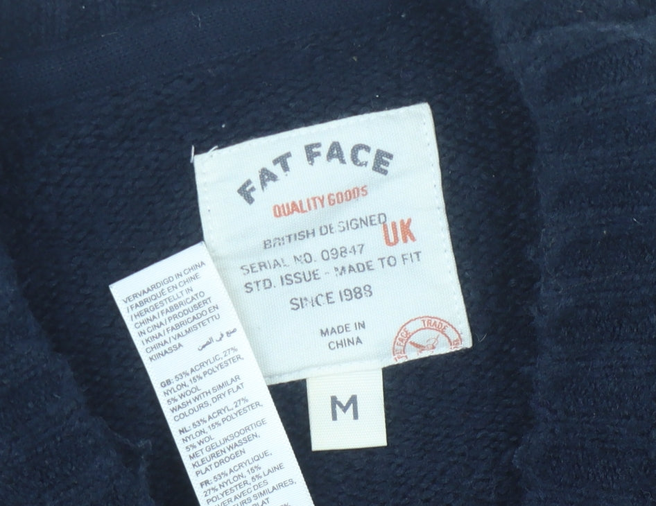 Fat Face Men's Blue Crew Neck Pullover Jumper Size M
