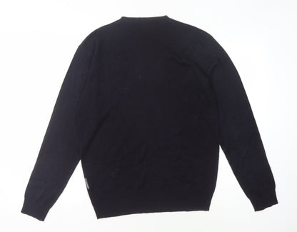 French Connection Men's Black Wool Pullover Jumper - M