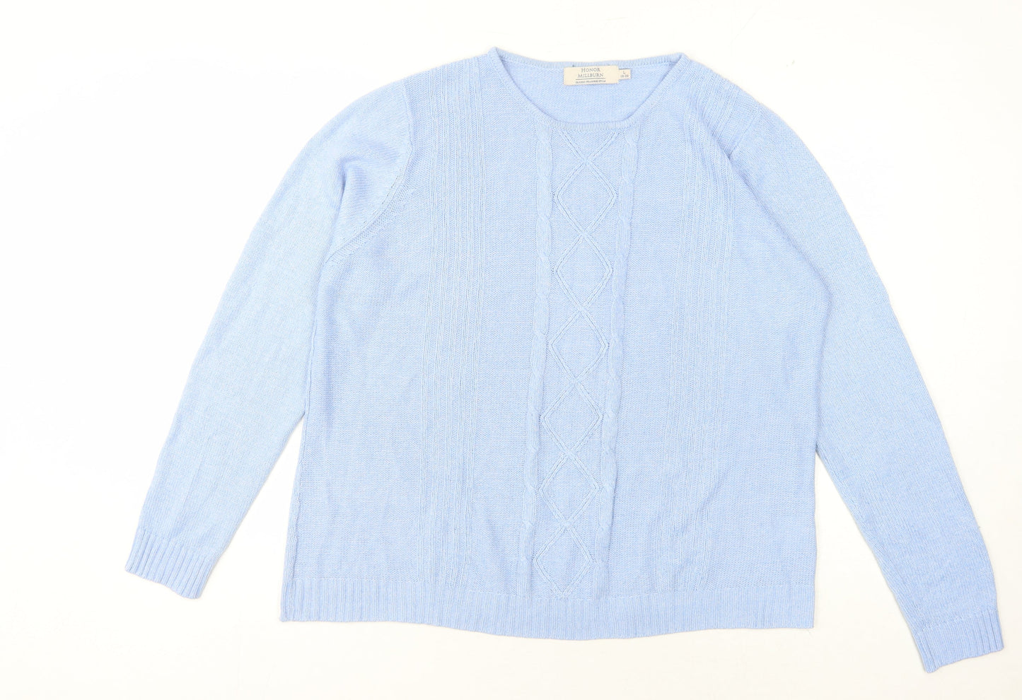 Honor Millburn Women's Blue Cashmere Blend Jumper L