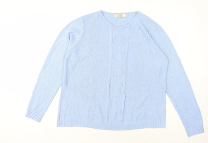 Honor Millburn Women's Blue Cashmere Blend Jumper L