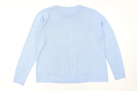 Honor Millburn Women's Blue Cashmere Blend Jumper L