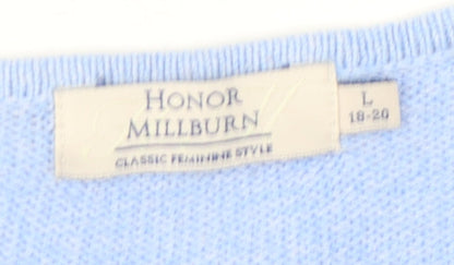 Honor Millburn Women's Blue Cashmere Blend Jumper L