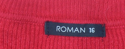 Womens UK Size 16 Roman Red Pullover Jumper