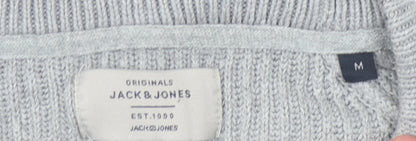 Jack & Jones Men's Grey M Knit Pullover Jumper