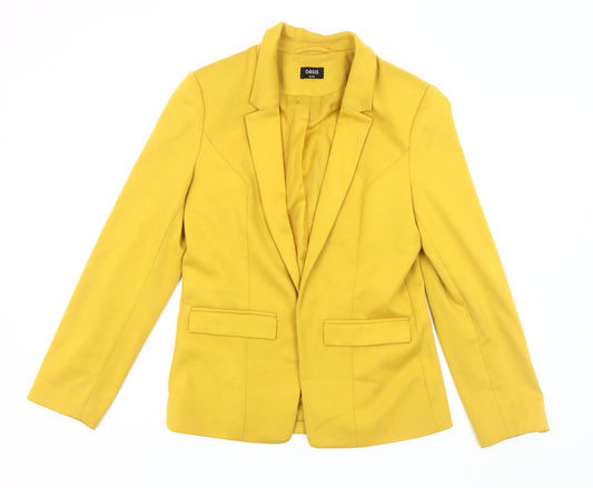 Oasis Women's Yellow Blazer Size 12, Lined, Notch Lapel