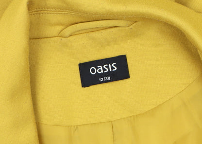 Oasis Women's Yellow Blazer Size 12, Lined, Notch Lapel