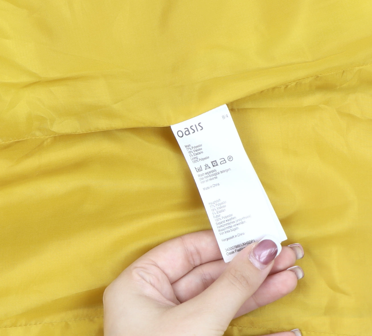 Oasis Women's Yellow Blazer Size 12, Lined, Notch Lapel