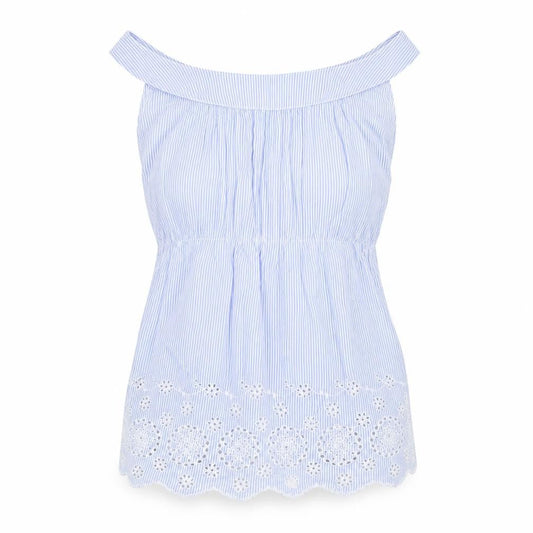 JoJo Maman Bébé Women's Blue Stripe Camisole Blouse, L