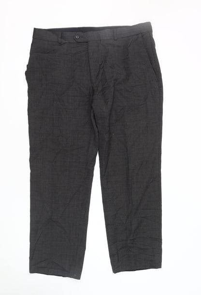 John Lewis Men's Black Wool Trousers 38S
