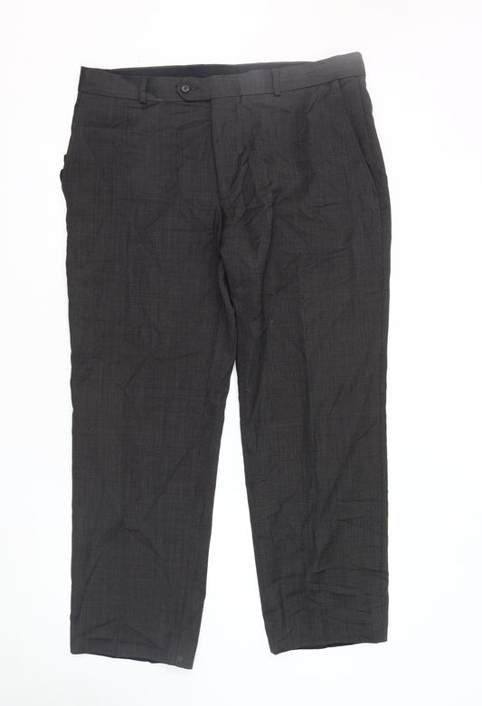 John Lewis Men's Black Wool Trousers 38S