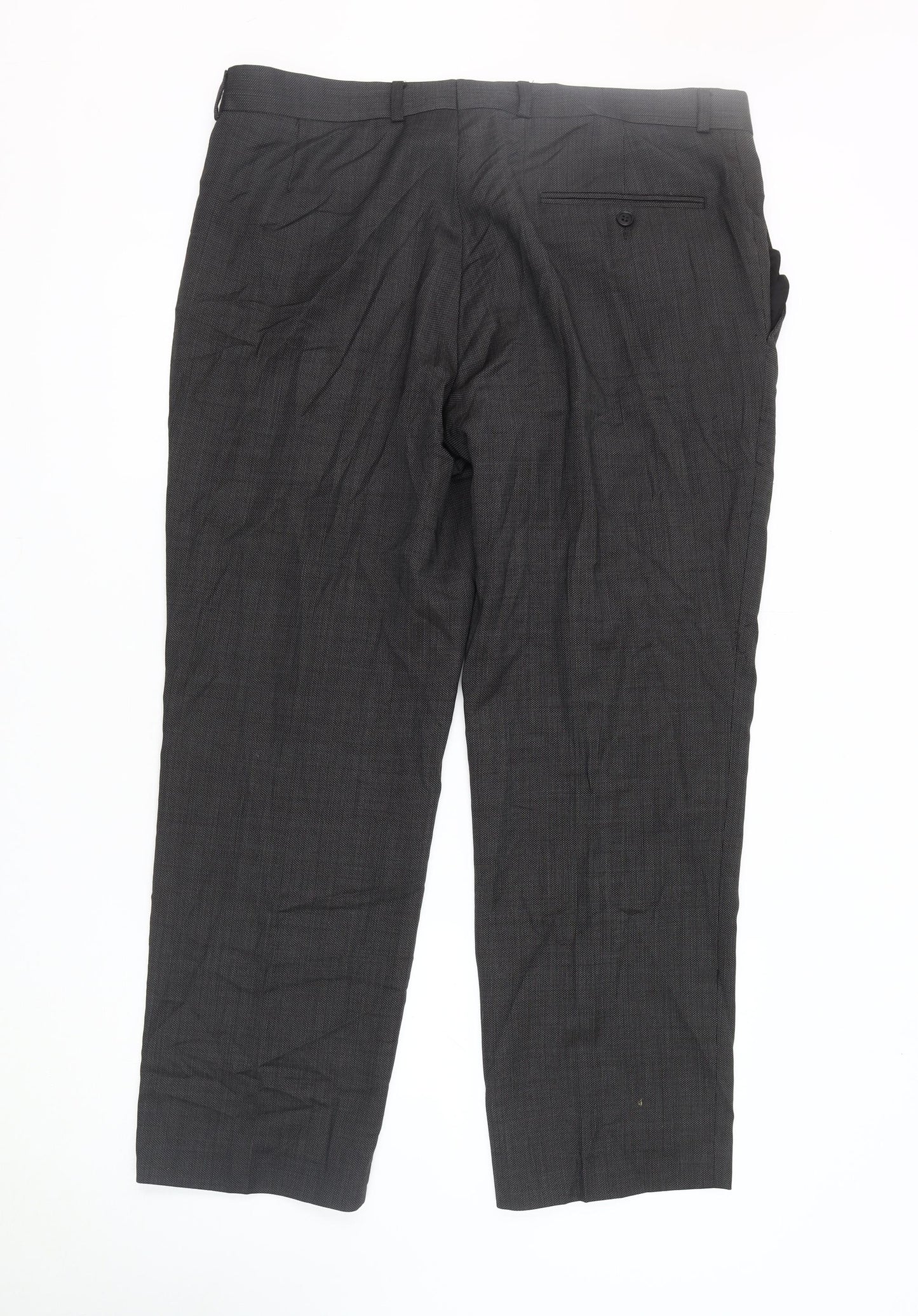 John Lewis Men's Black Wool Trousers 38S