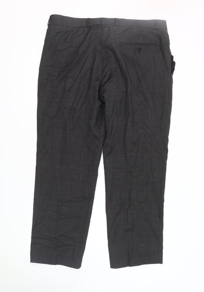 John Lewis Men's Black Wool Trousers 38S