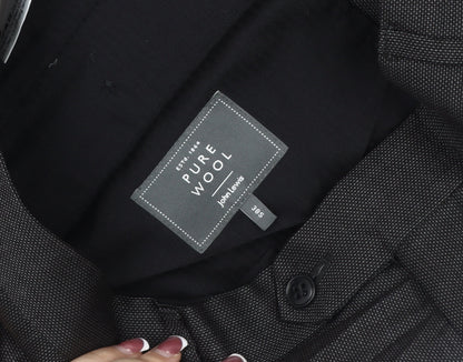 John Lewis Men's Black Wool Trousers 38S