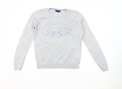 Womens UK Size 10 Mercer & Madison Grey Pullover Jumper
