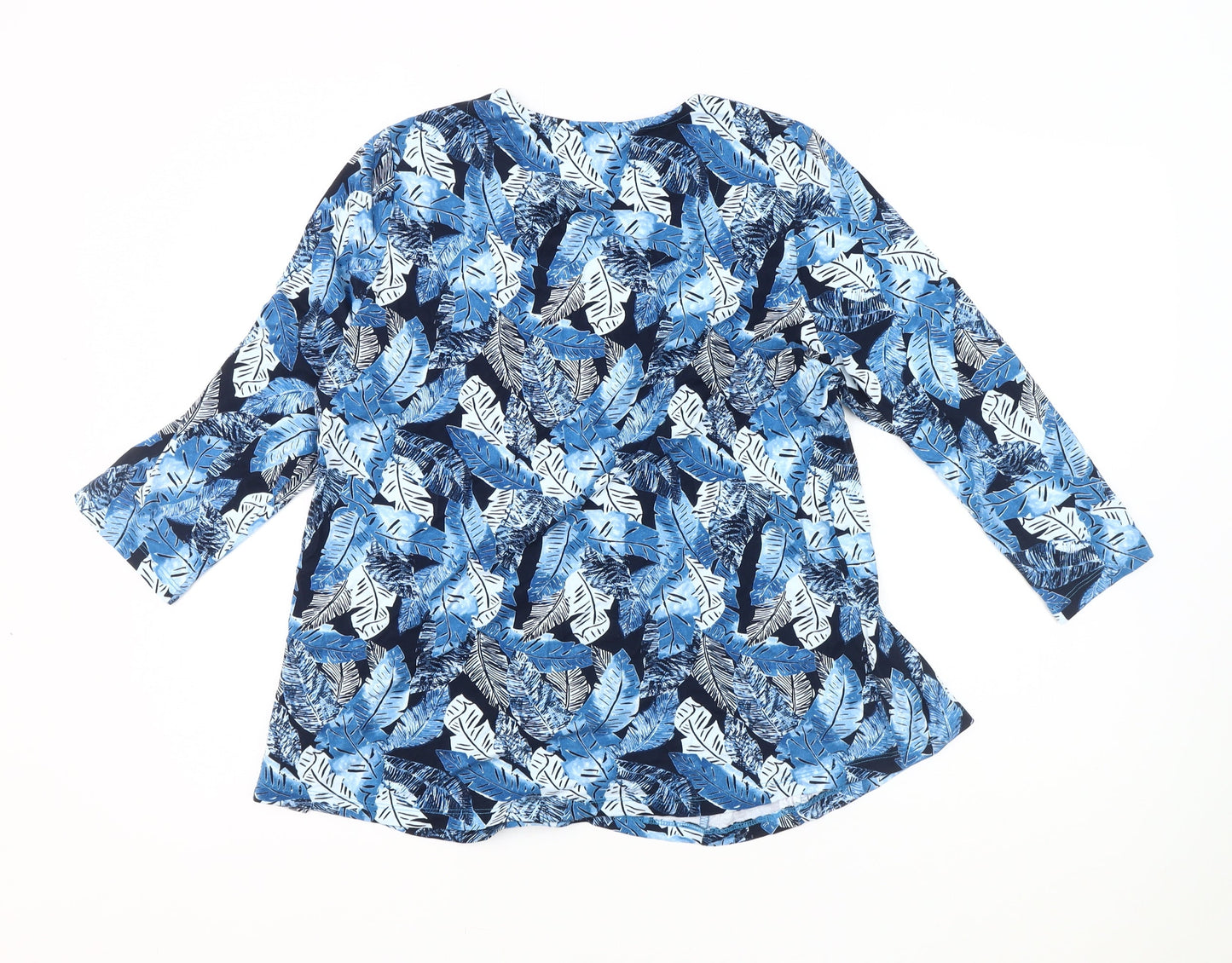 Womens UK Size 14 DASH Blue Tunic Blouse