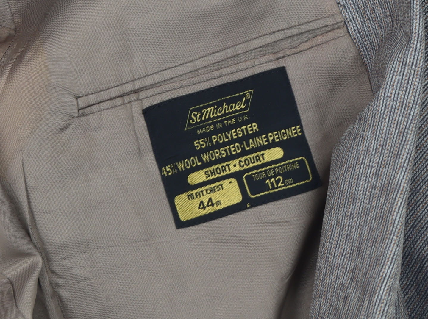 Mens UK Size 44 Marks and Spencer Regular Grey Suit Jacket