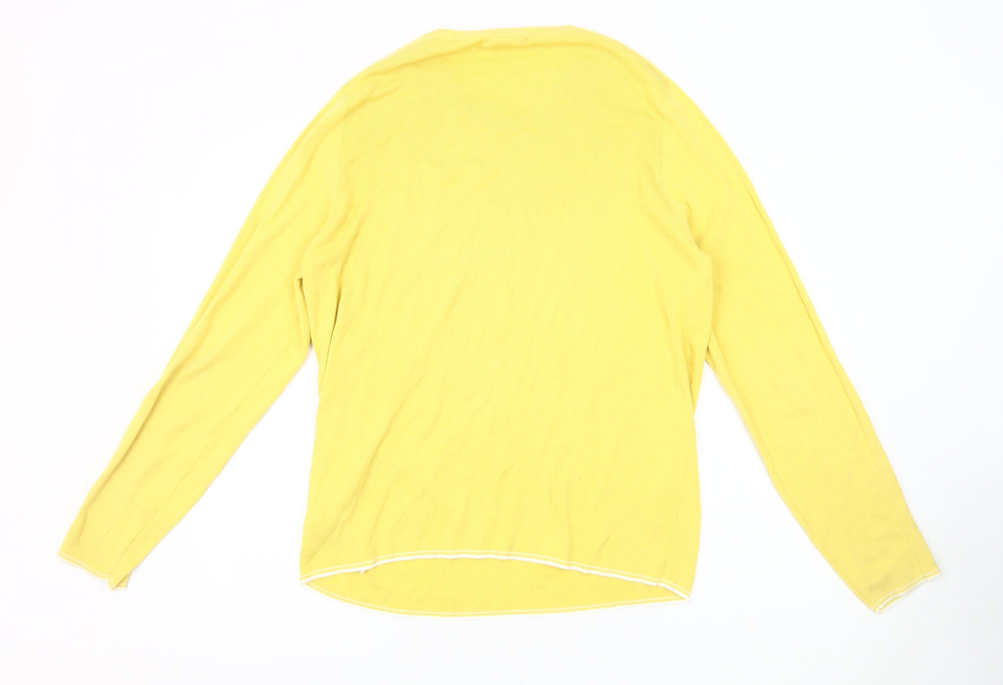 Womens UK Size L Massimo Dutti Yellow Pullover Jumper