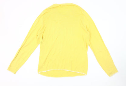 Womens UK Size L Massimo Dutti Yellow Pullover Jumper