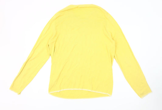 Womens UK Size L Massimo Dutti Yellow Pullover Jumper