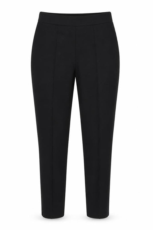 Front view of Alex & Co. Women's Black Skinny Ankle Zip Trousers