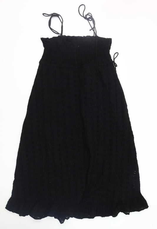 MNG Black Sleeveless Dress XS with Strappy Sleeves