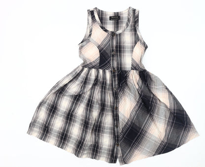Urban Outfitters Women's Grey Plaid Shirt Dress XS
