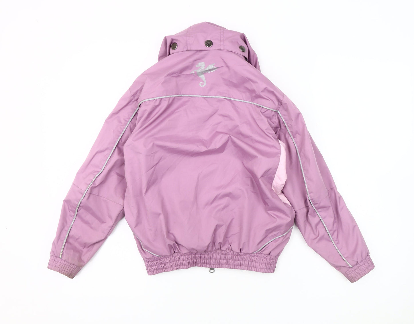 PUFFA Girls Purple Puffer Jacket Age 6-7 Hooded Zip Casual