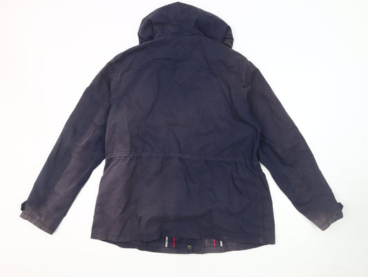 FatFace Women's Blue Hooded Parka Jacket Size 18