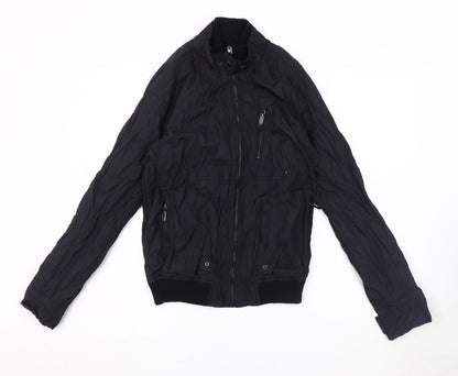 Mens UK Size S Crafted Black Bomber Jacket