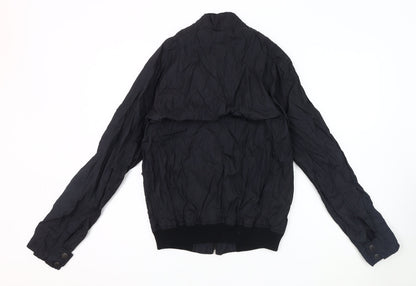 Mens UK Size S Crafted Black Bomber Jacket