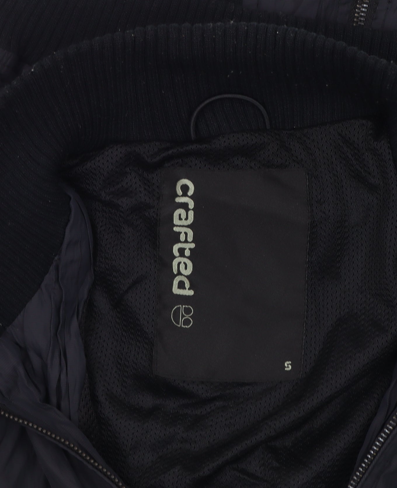 Mens UK Size S Crafted Black Bomber Jacket
