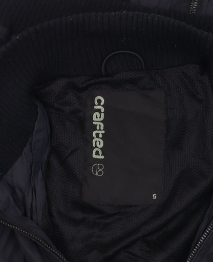Mens UK Size S Crafted Black Bomber Jacket