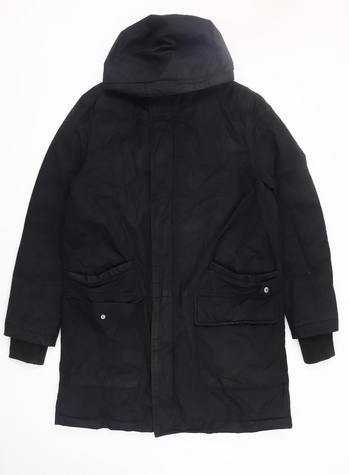 Mens UK Size S Jasper Conran Black Parka Coat