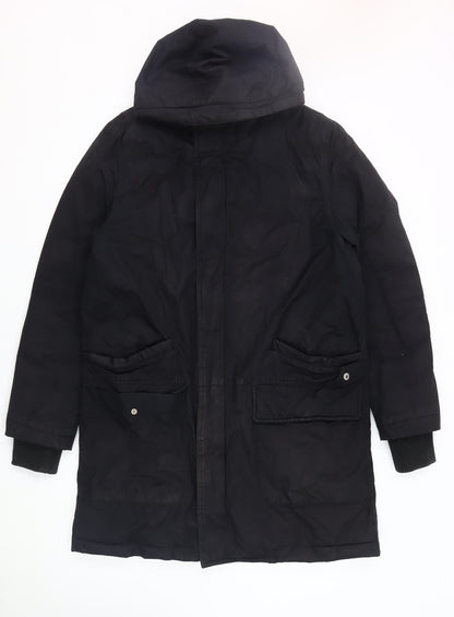 Mens UK Size S Jasper Conran Black Parka Coat