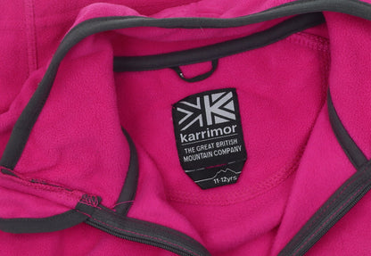 Karrimor Girls Pink Fleece Pullover Sweatshirt 11-12 Years