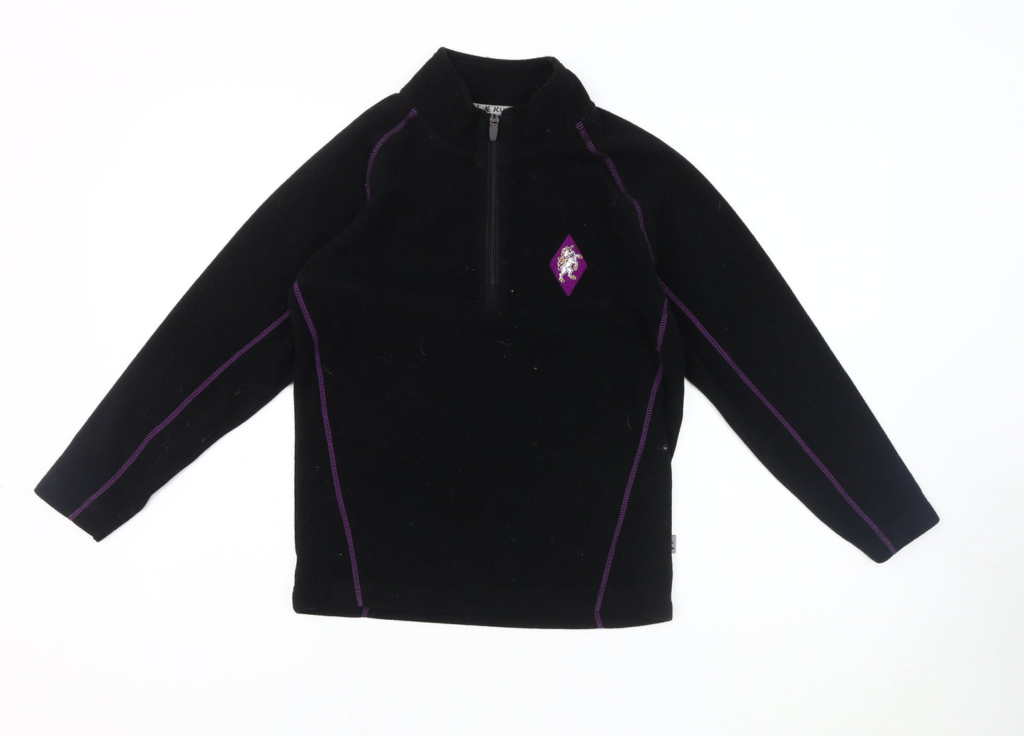 Kukri Boys Black Fleece 1/4 Zip Hoodie Age 11-12 Years
