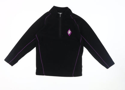 Kukri Boys Black Fleece 1/4 Zip Hoodie Age 11-12 Years
