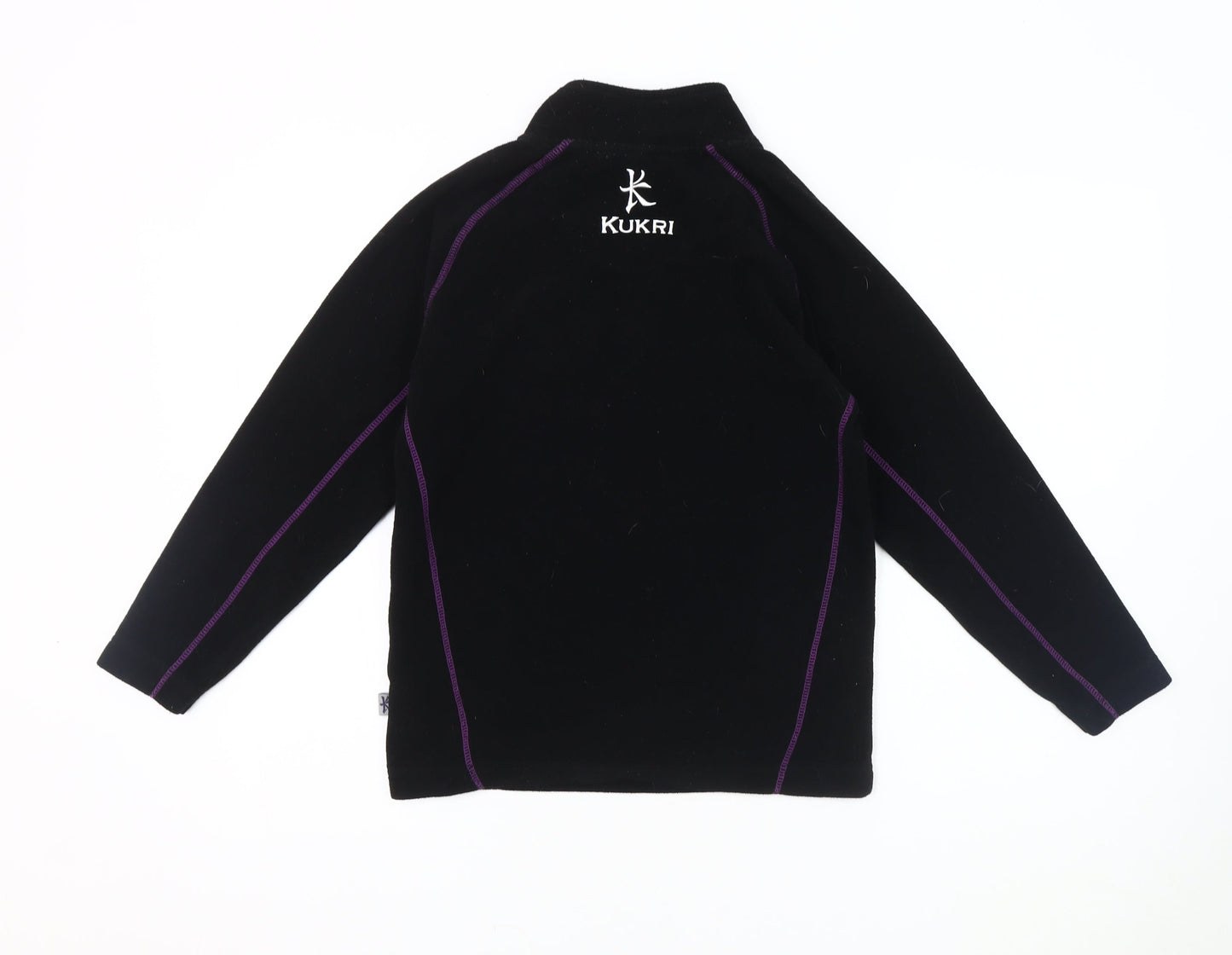 Kukri Boys Black Fleece 1/4 Zip Hoodie Age 11-12 Years