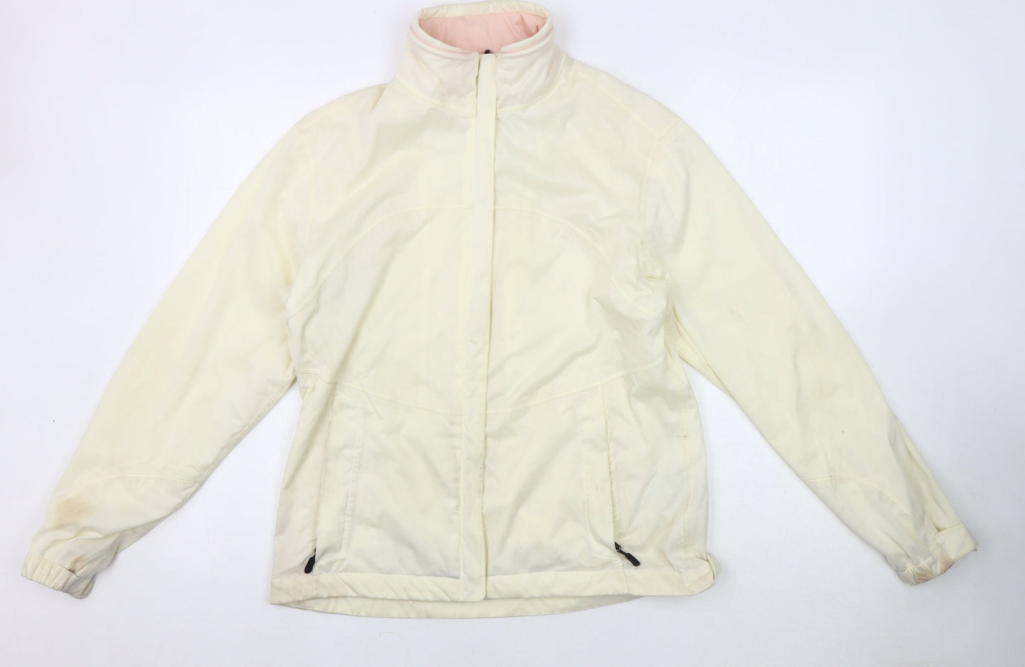 Womens UK Size M Green Lamb Ivory Windbreaker Coat