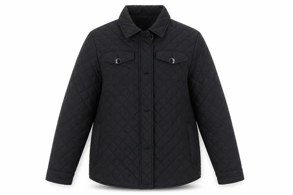 Womens UK Size 12 Brave Soul Black Quilted Coat