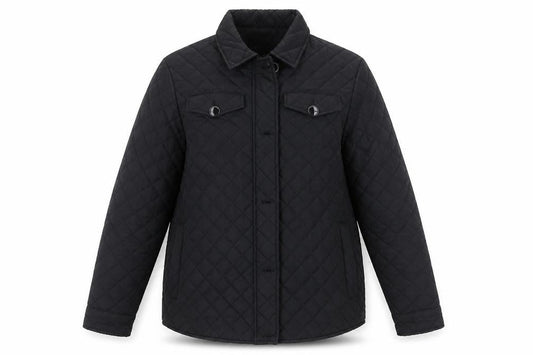 Womens UK Size 12 Brave Soul Black Quilted Coat