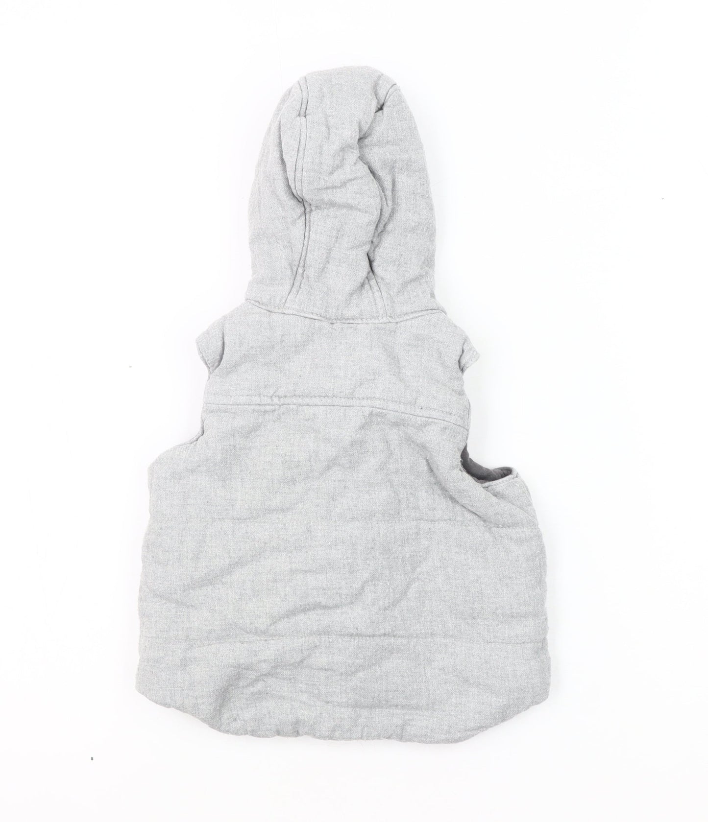 Baby Gap Grey Duffle Coat Unisex 12-18 Months with Hood