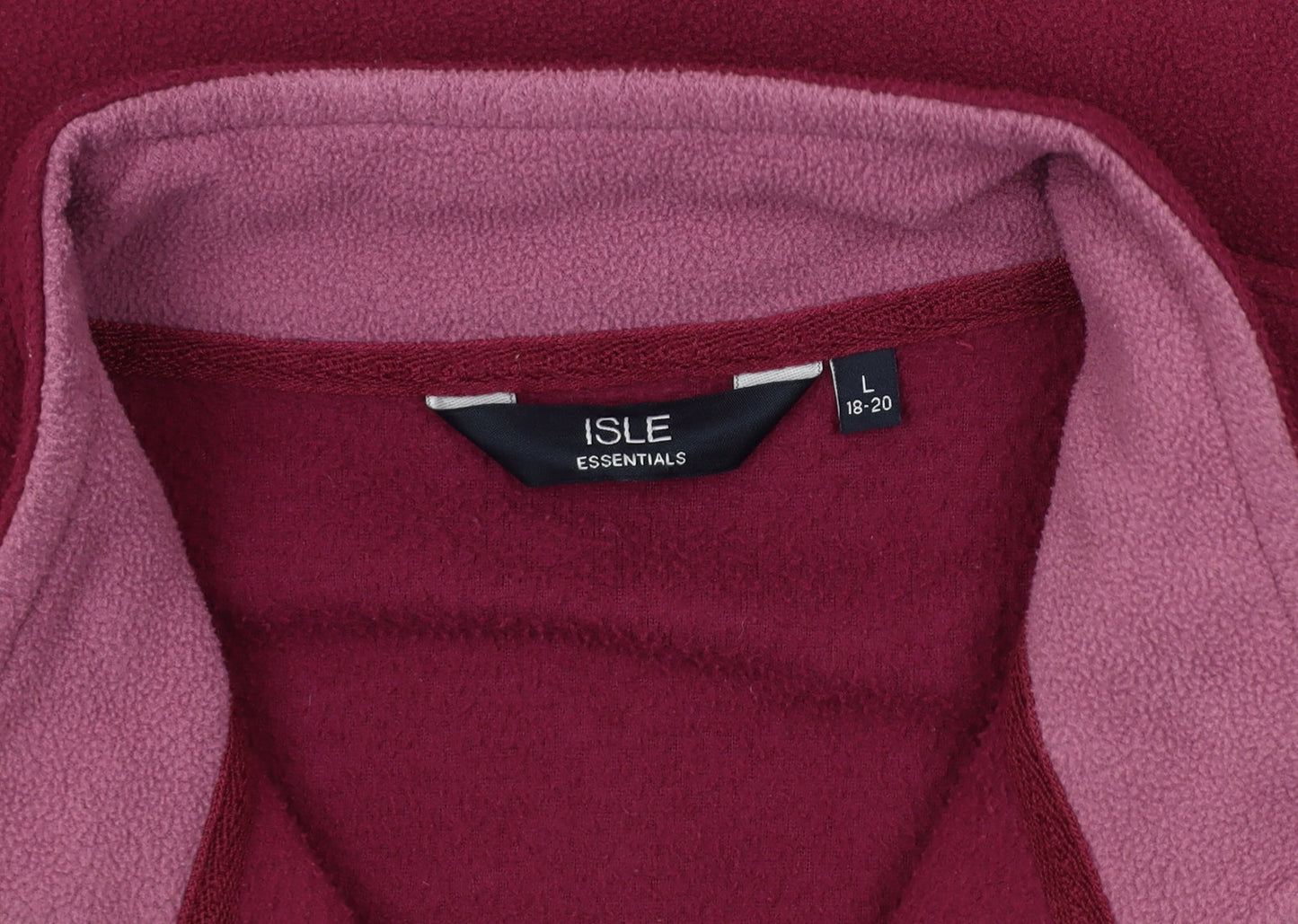ISLE Essentials Women's Red Fleece Waistcoat Size L