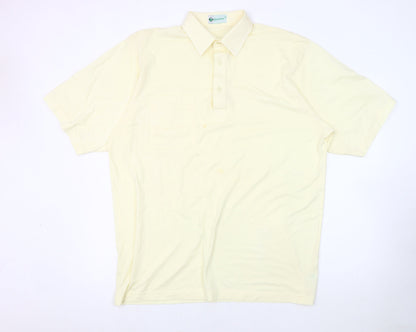 Glenmuir Men's Ivory Short Sleeve Polo XL