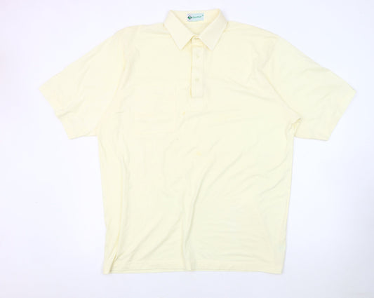 Glenmuir Men's Ivory Short Sleeve Polo XL