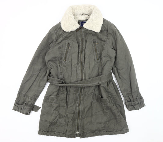 Maine New England Women's Grey Parka Coat Size 14