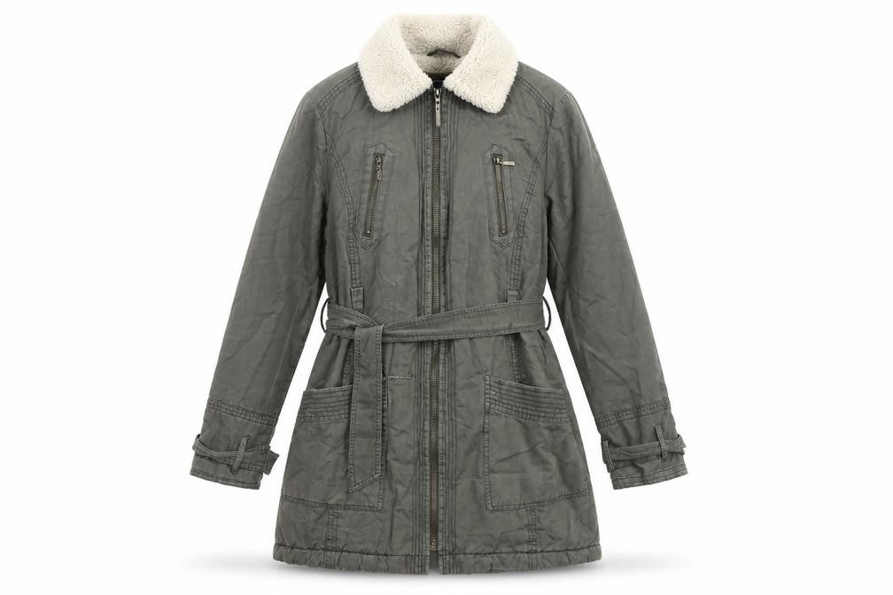 Womens UK Size 14 Maine New England Grey Parka Coat