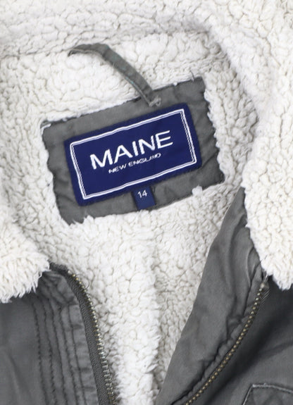 Womens UK Size 14 Maine New England Grey Parka Coat
