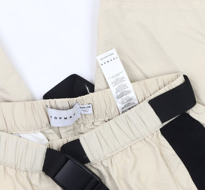 Topman Men Beige Cargo Trousers Size 28