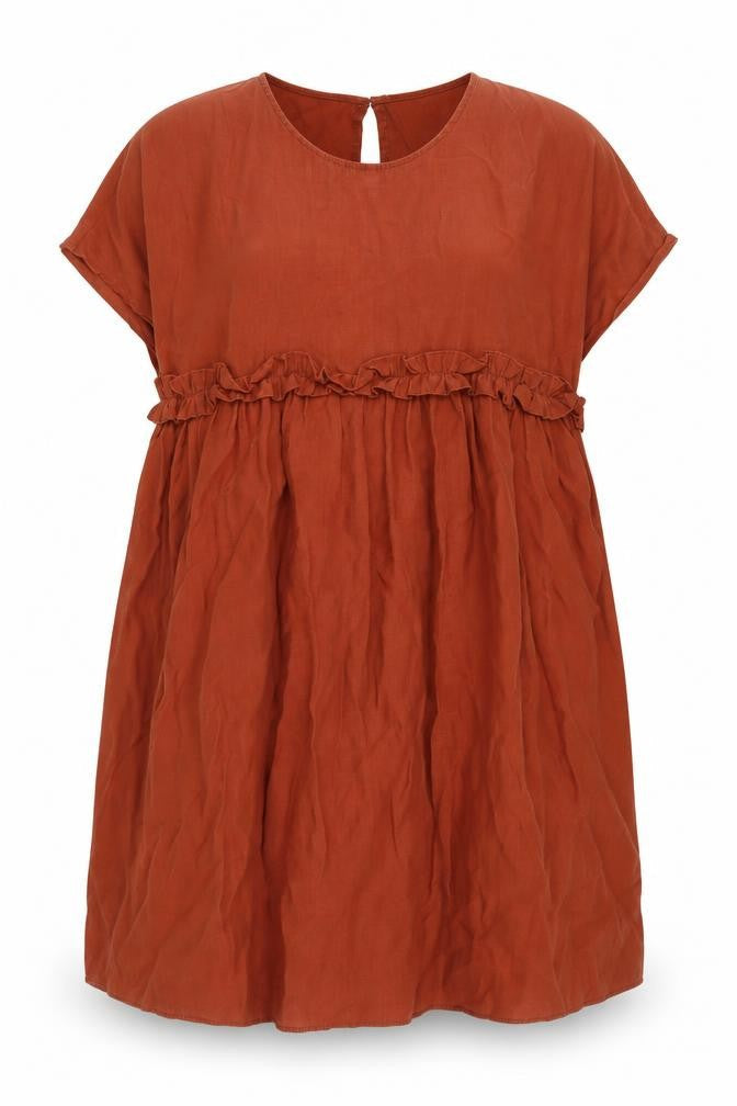 Apricot Women's Brown Knee Length Shift Dress